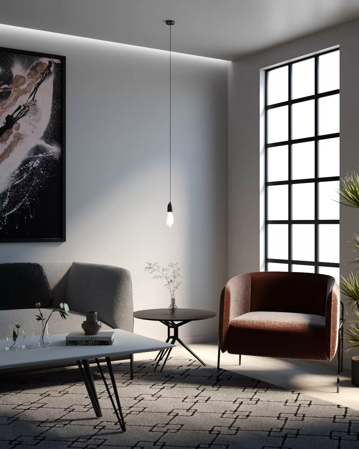 INTERIOR SOFA SET 3D model_0