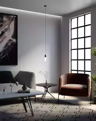 INTERIOR SOFA SET 3D model