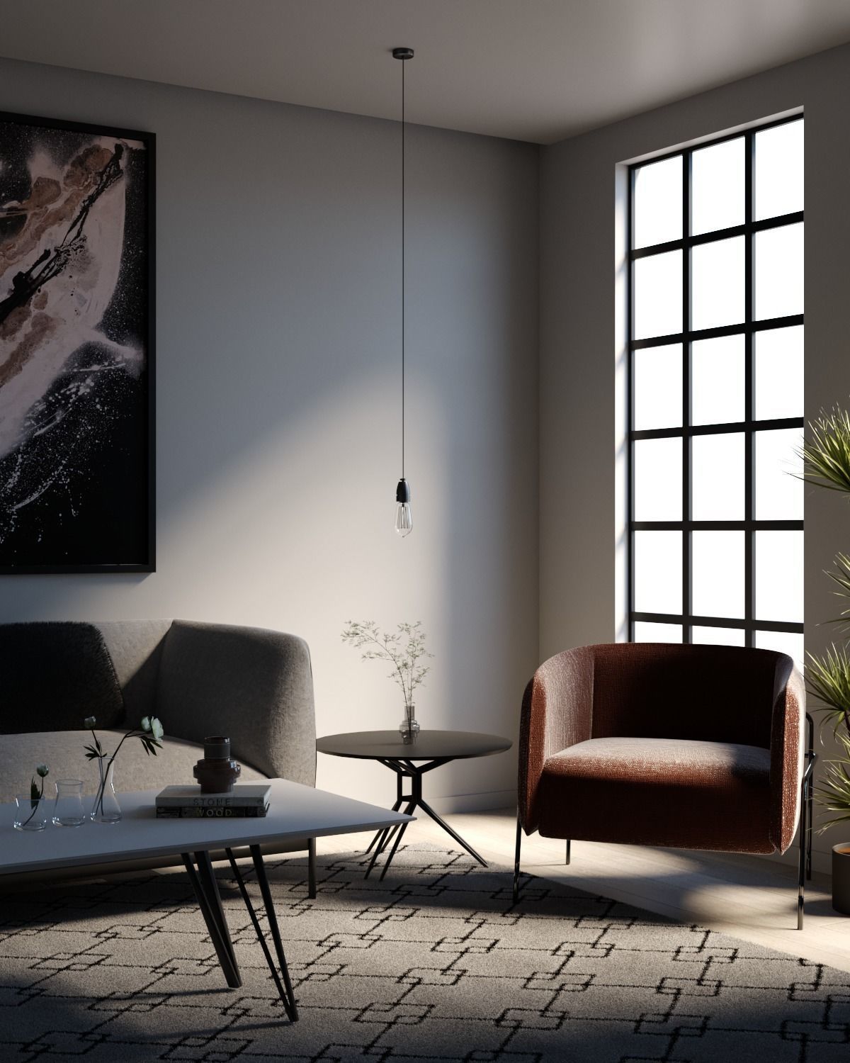 INTERIOR SOFA SET 3D model_4