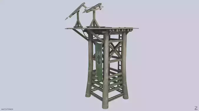 Watchtower Low-poly 3D model