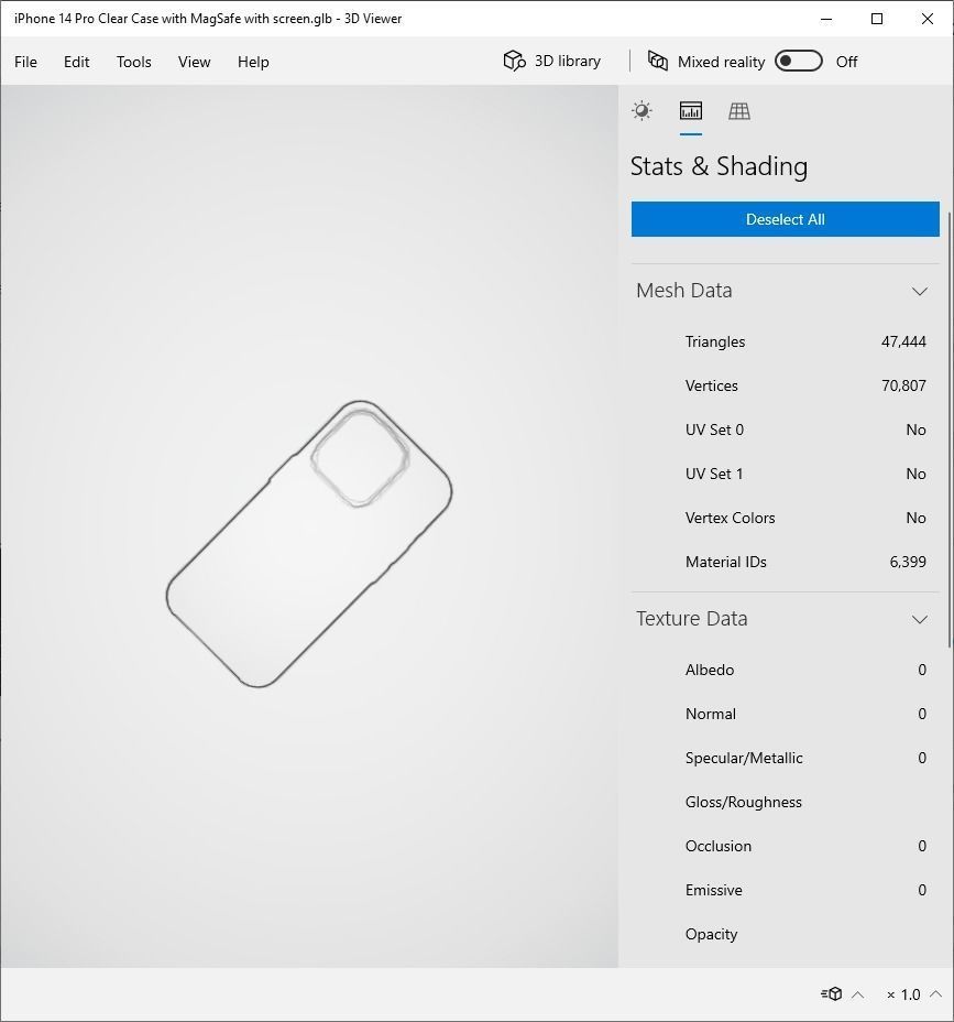 iPhone 14 Pro Clear Case with MagSafe - Low Poly PBR - glTF v2 Free 3D model_25
