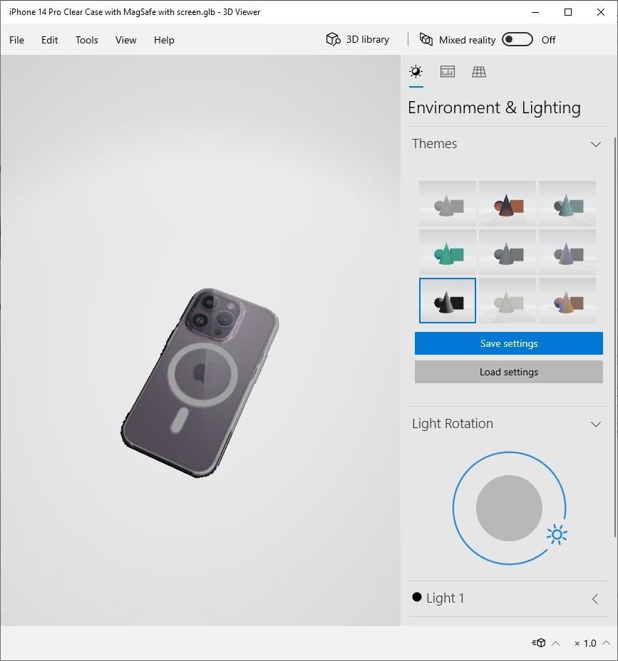 iPhone 14 Pro Clear Case with MagSafe - Low Poly PBR - glTF v2 Free 3D model_28