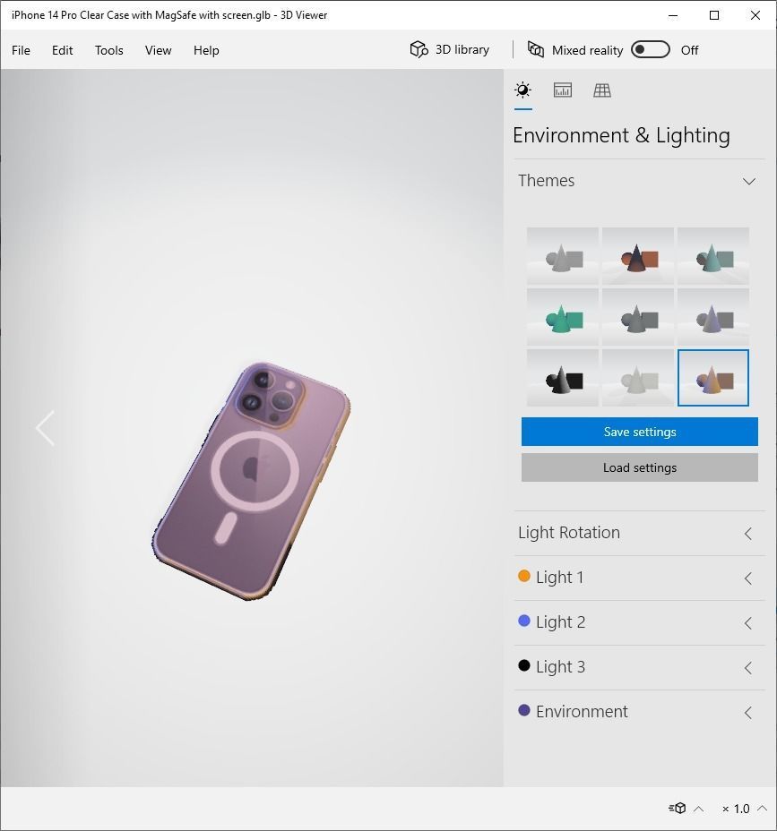 iPhone 14 Pro Clear Case with MagSafe - Low Poly PBR - glTF v2 Free 3D model_31