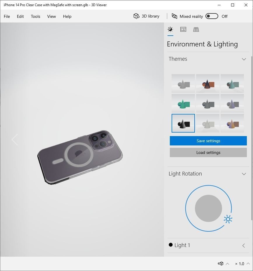 iPhone 14 Pro Clear Case with MagSafe - Low Poly PBR - glTF v2 Free 3D model_26