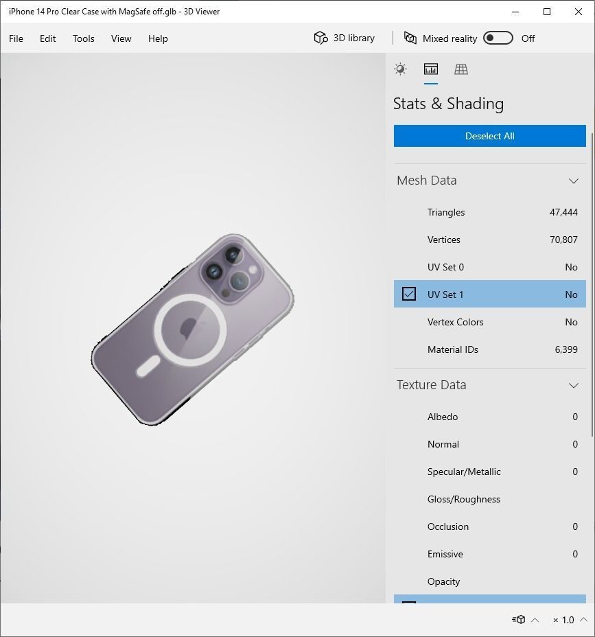iPhone 14 Pro Clear Case with MagSafe - Low Poly PBR - glTF v2 Free 3D model_5