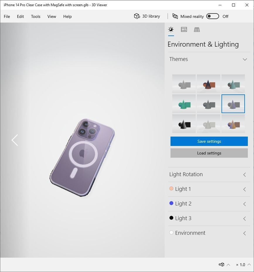 iPhone 14 Pro Clear Case with MagSafe - Low Poly PBR - glTF v2 Free 3D model_30