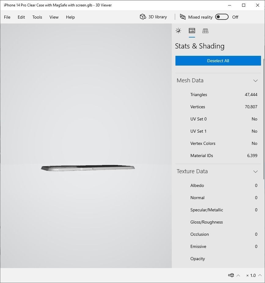 iPhone 14 Pro Clear Case with MagSafe - Low Poly PBR - glTF v2 Free 3D model_17