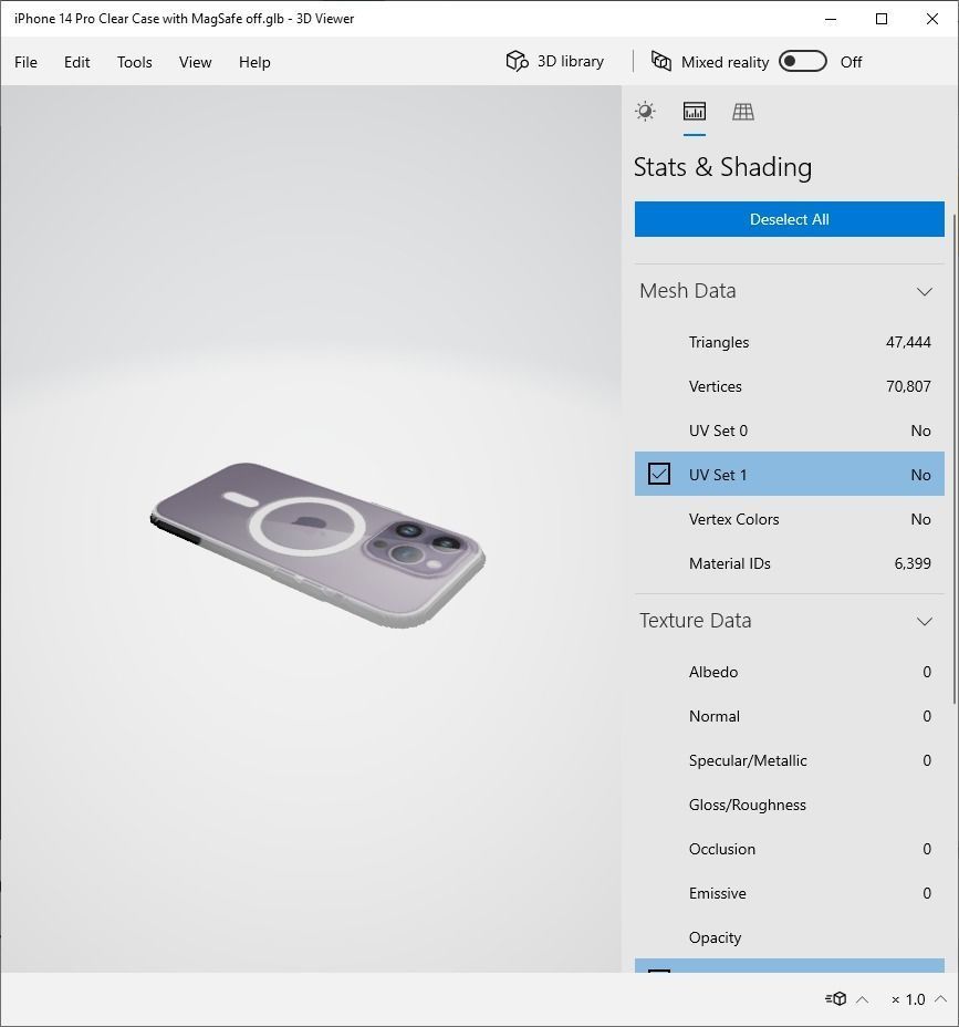 iPhone 14 Pro Clear Case with MagSafe - Low Poly PBR - glTF v2 Free 3D model_4