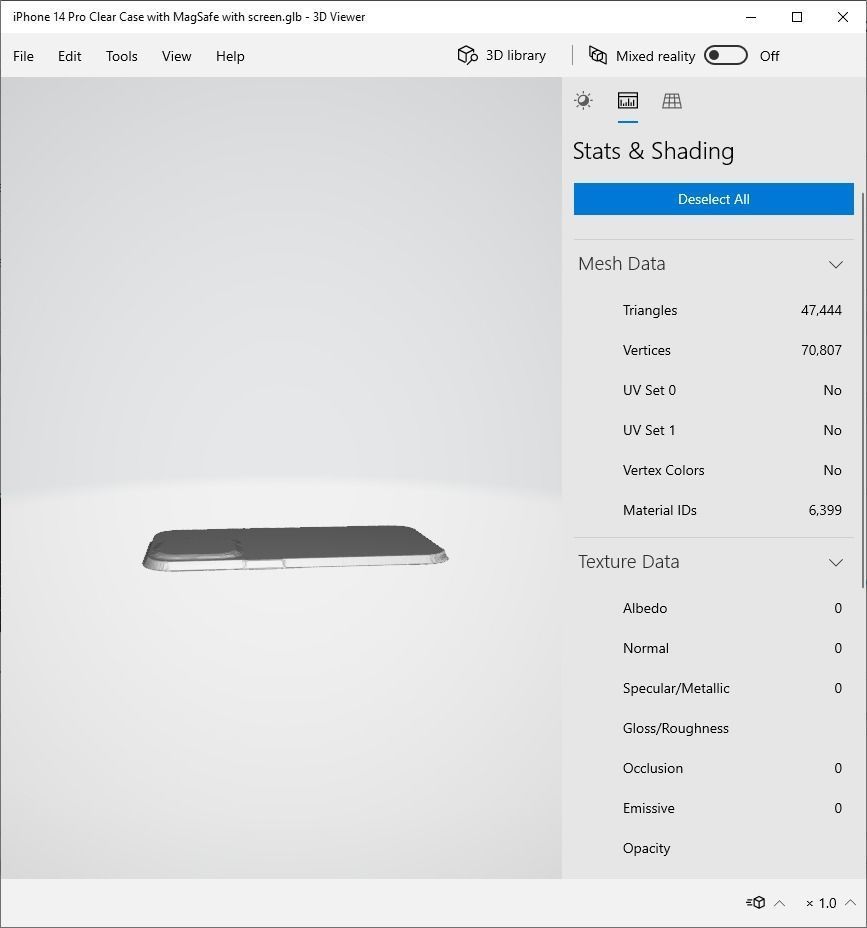 iPhone 14 Pro Clear Case with MagSafe - Low Poly PBR - glTF v2 Free 3D model_21