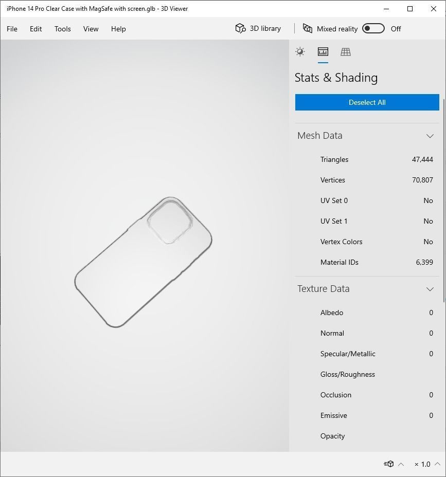 iPhone 14 Pro Clear Case with MagSafe - Low Poly PBR - glTF v2 Free 3D model_23