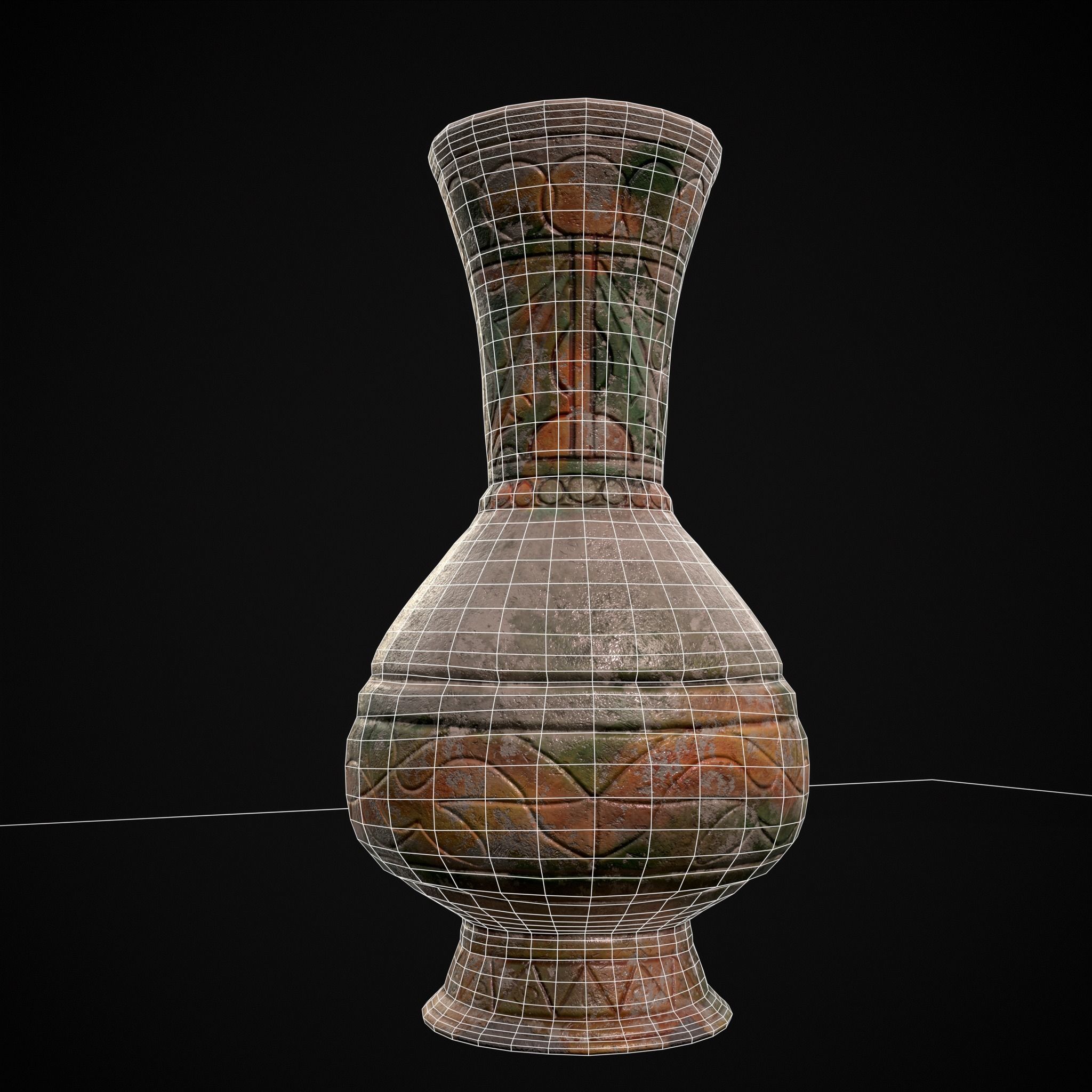 Byzantine Jar Low-poly 3D model_4