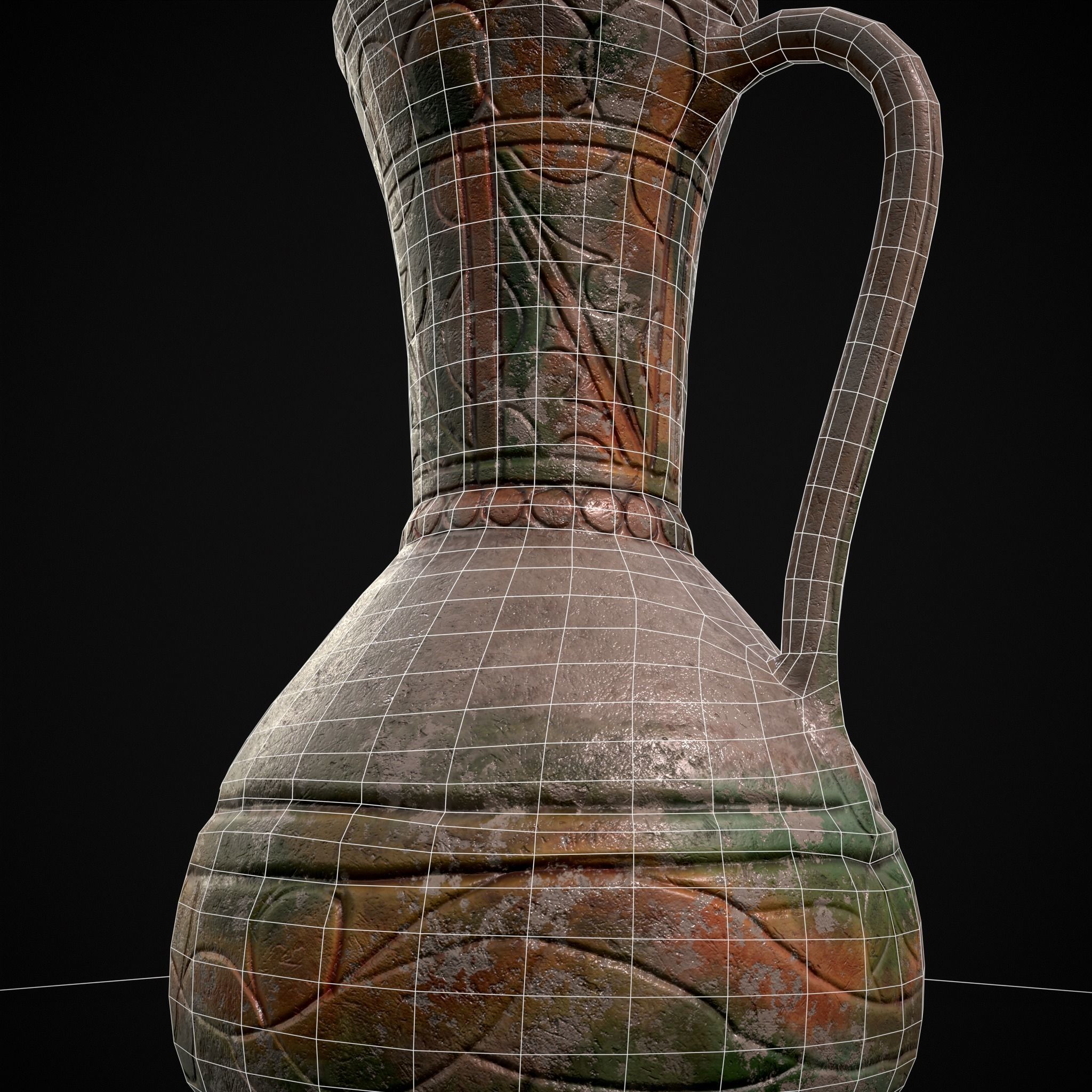 Byzantine Jar Low-poly 3D model_17