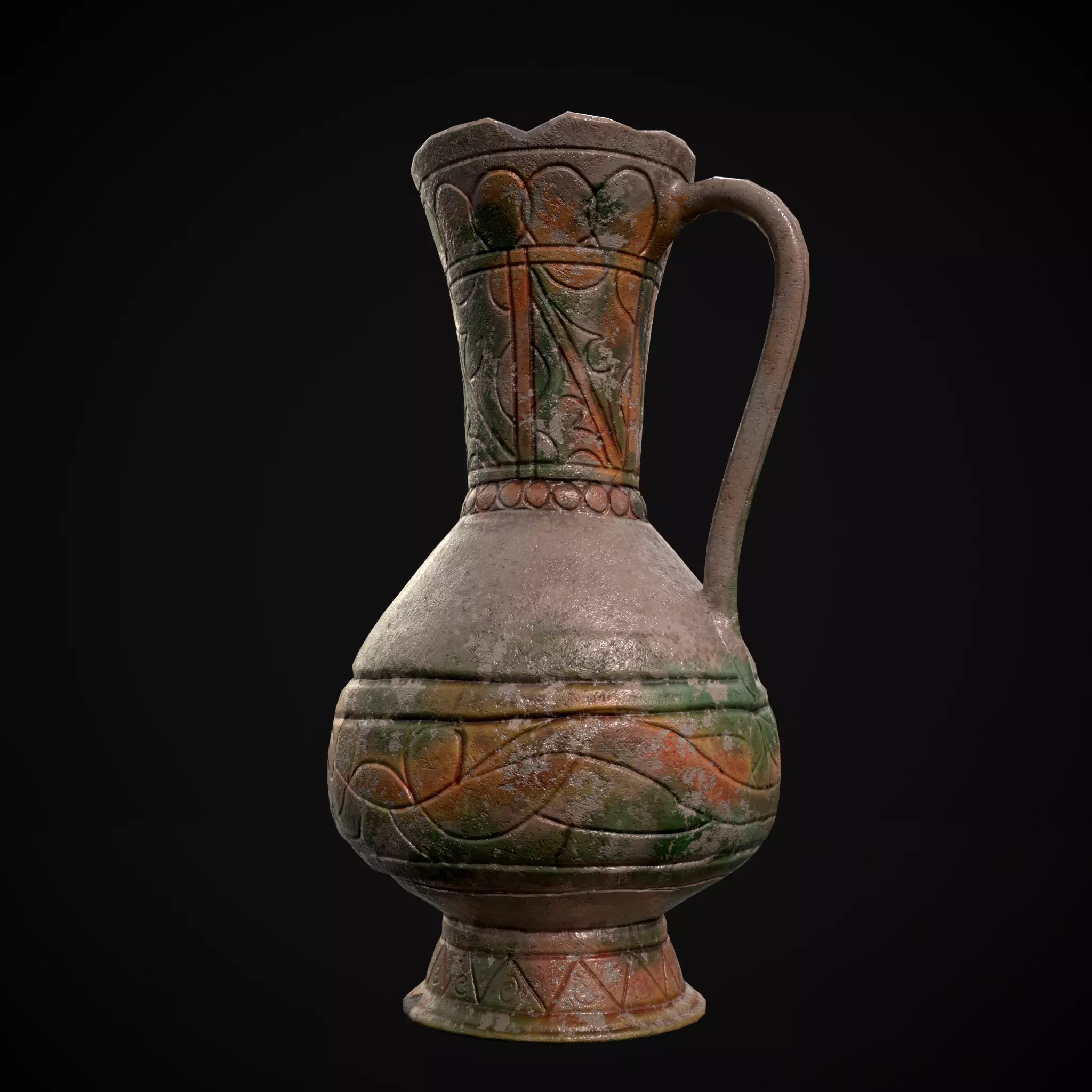 Byzantine Jar Low-poly 3D model_0