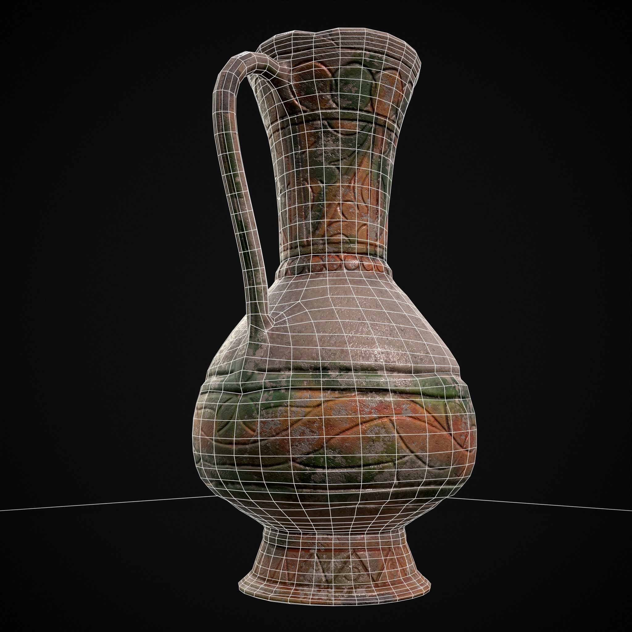 Byzantine Jar Low-poly 3D model_22