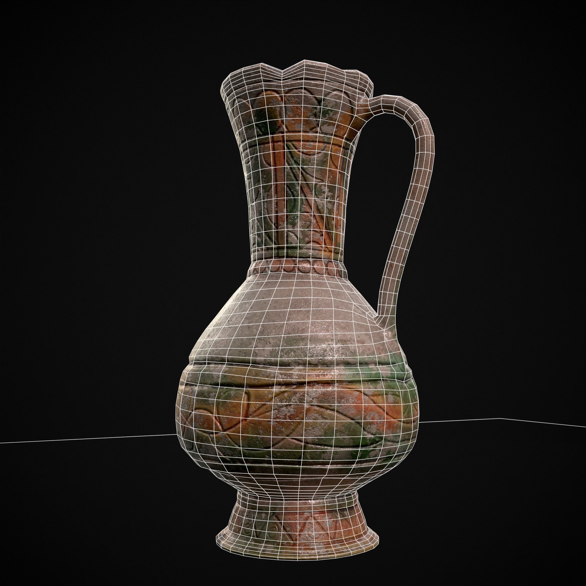 Byzantine Jar Low-poly 3D model_2
