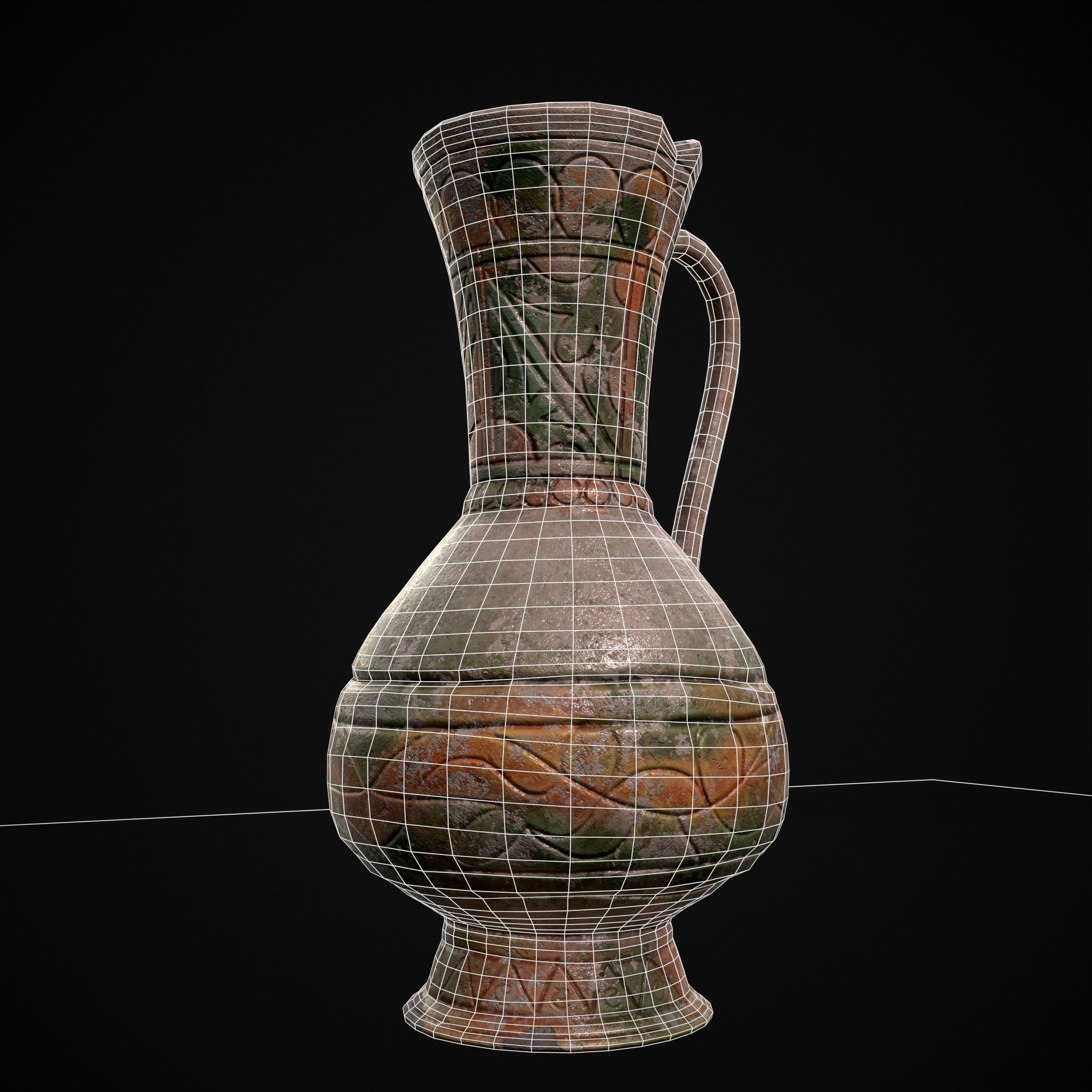 Byzantine Jar Low-poly 3D model_28