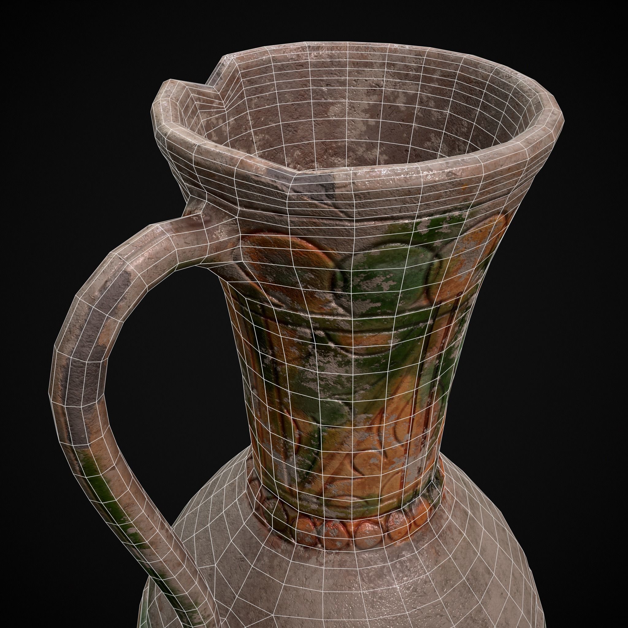Byzantine Jar Low-poly 3D model_26