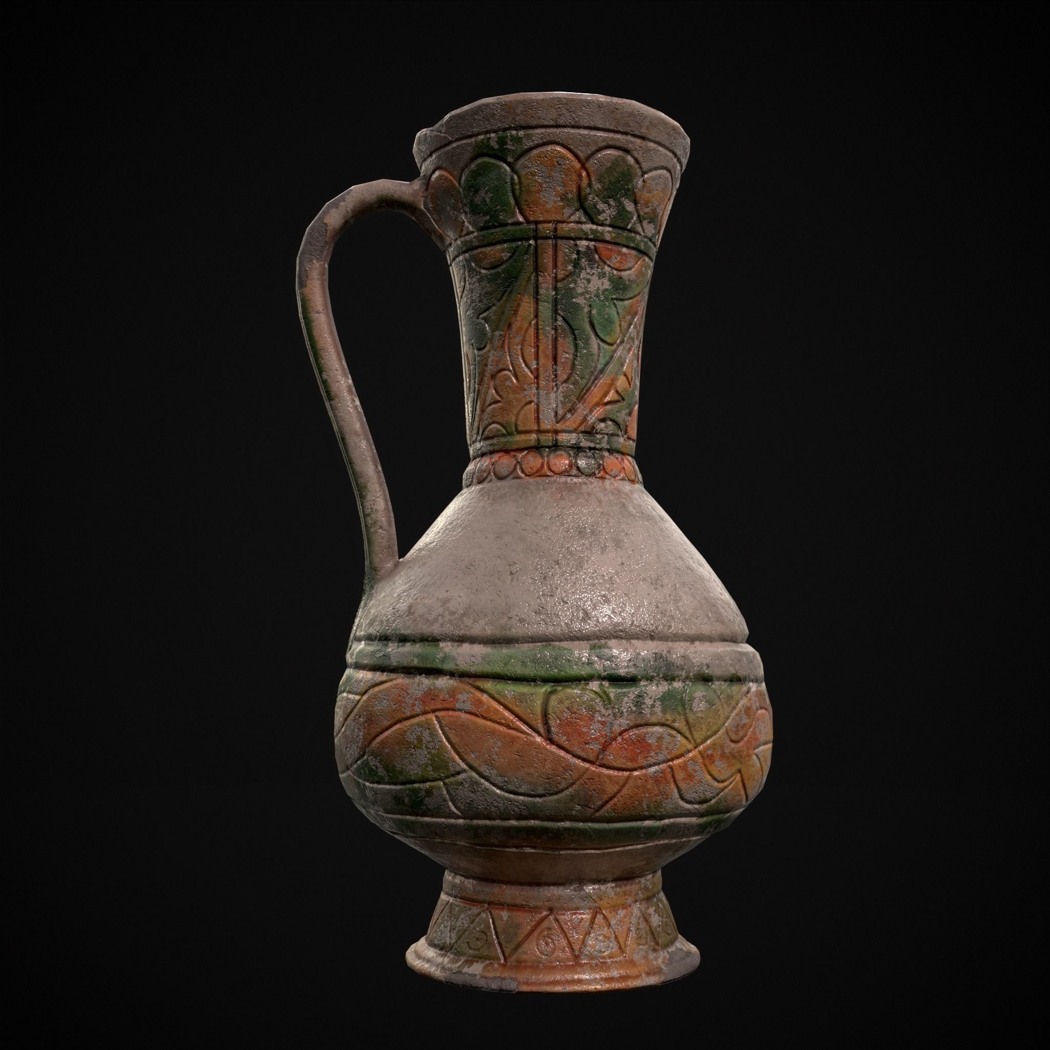 Byzantine Jar Low-poly 3D model_7