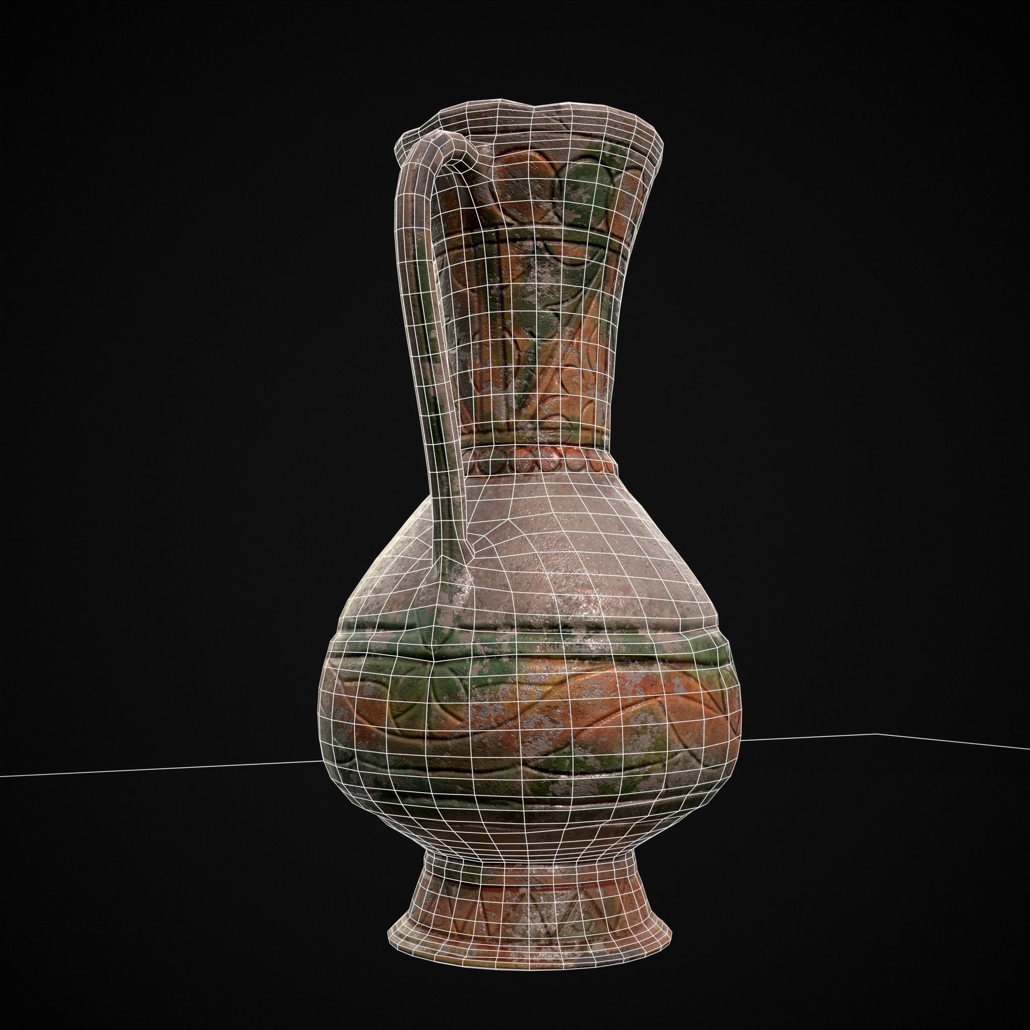 Byzantine Jar Low-poly 3D model_10