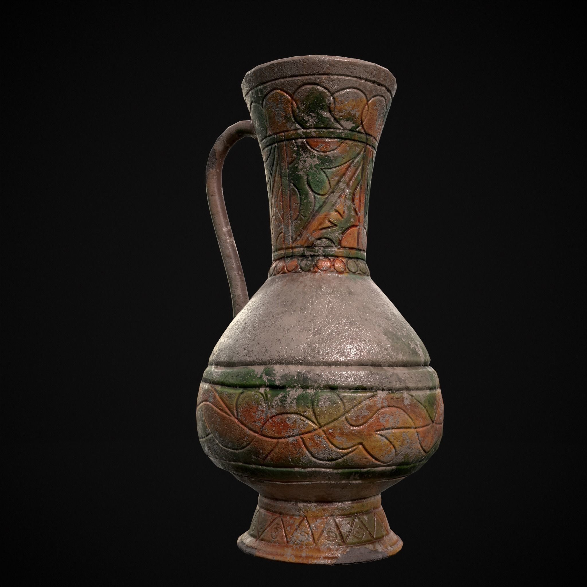 Byzantine Jar Low-poly 3D model_5