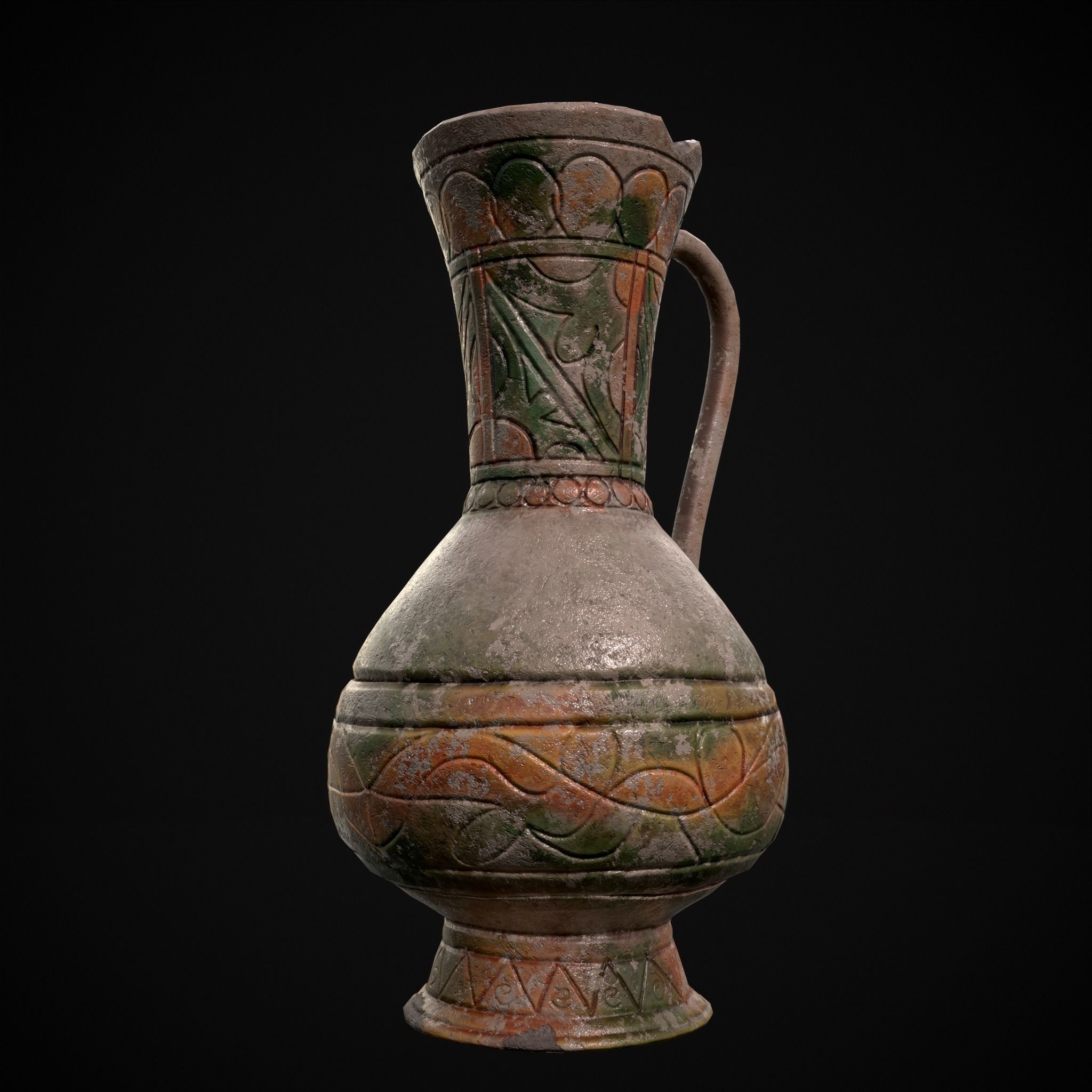 Byzantine Jar Low-poly 3D model_27
