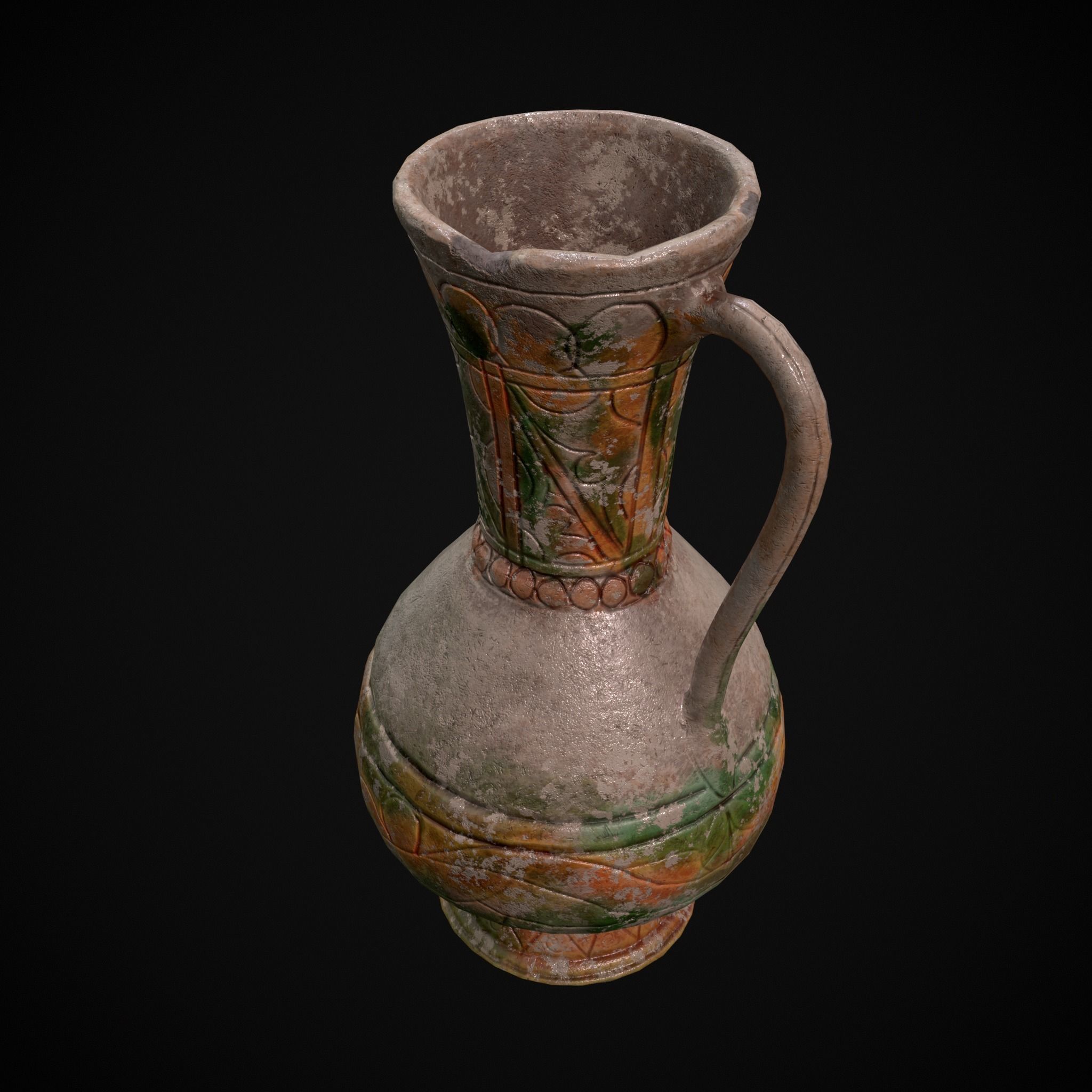 Byzantine Jar Low-poly 3D model_11