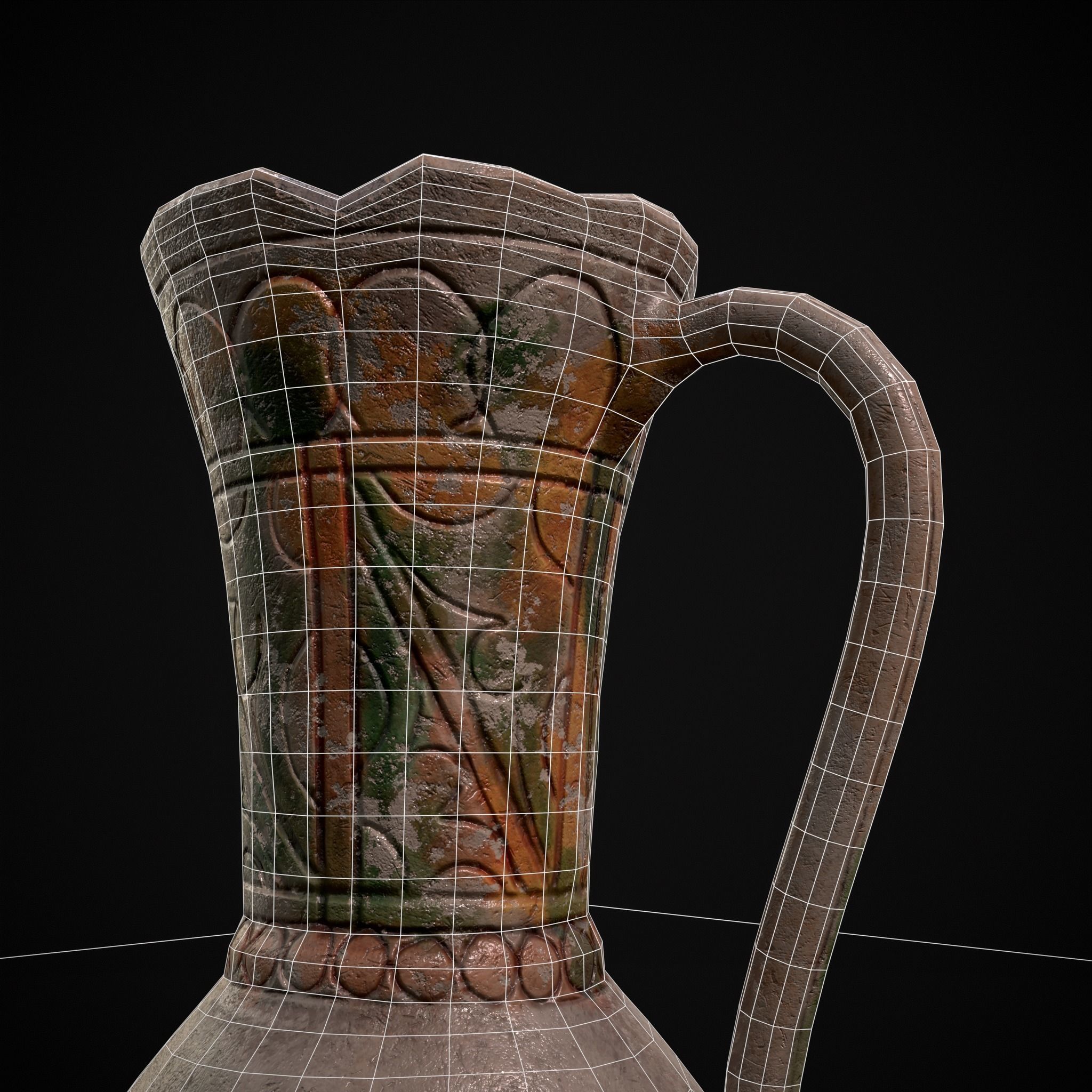 Byzantine Jar Low-poly 3D model_24