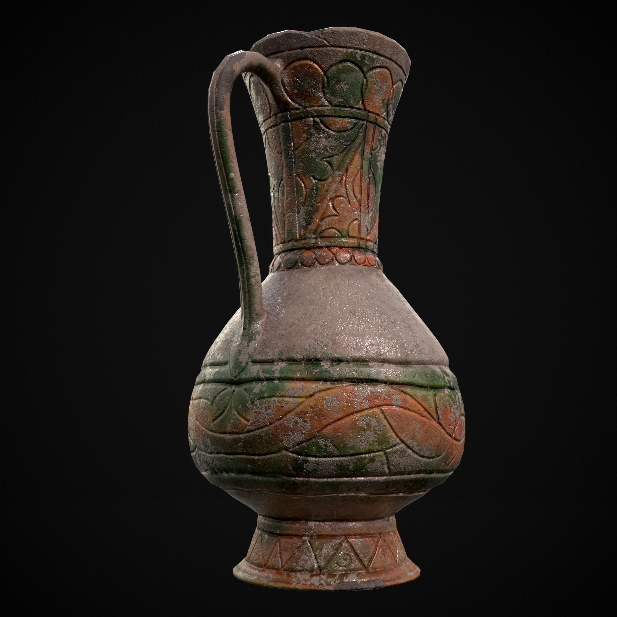 Byzantine Jar Low-poly 3D model_21