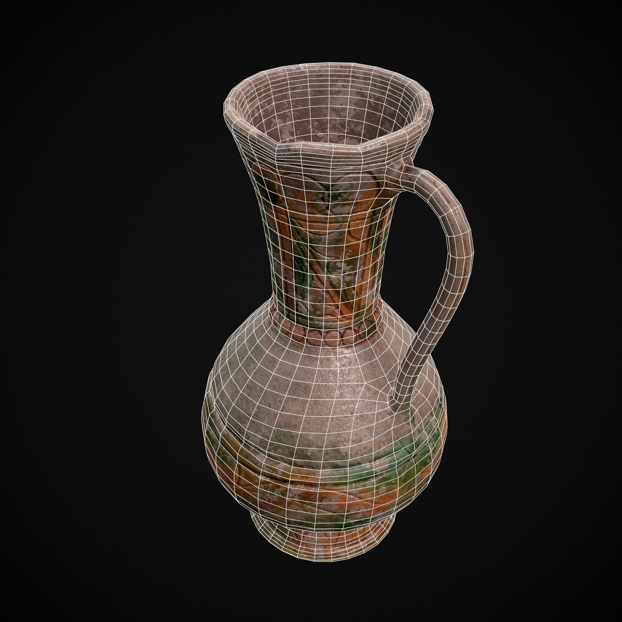Byzantine Jar Low-poly 3D model_12
