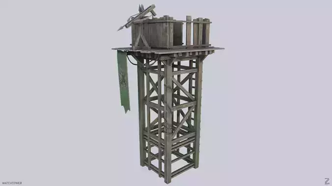 Watchtower Low-poly 3D model