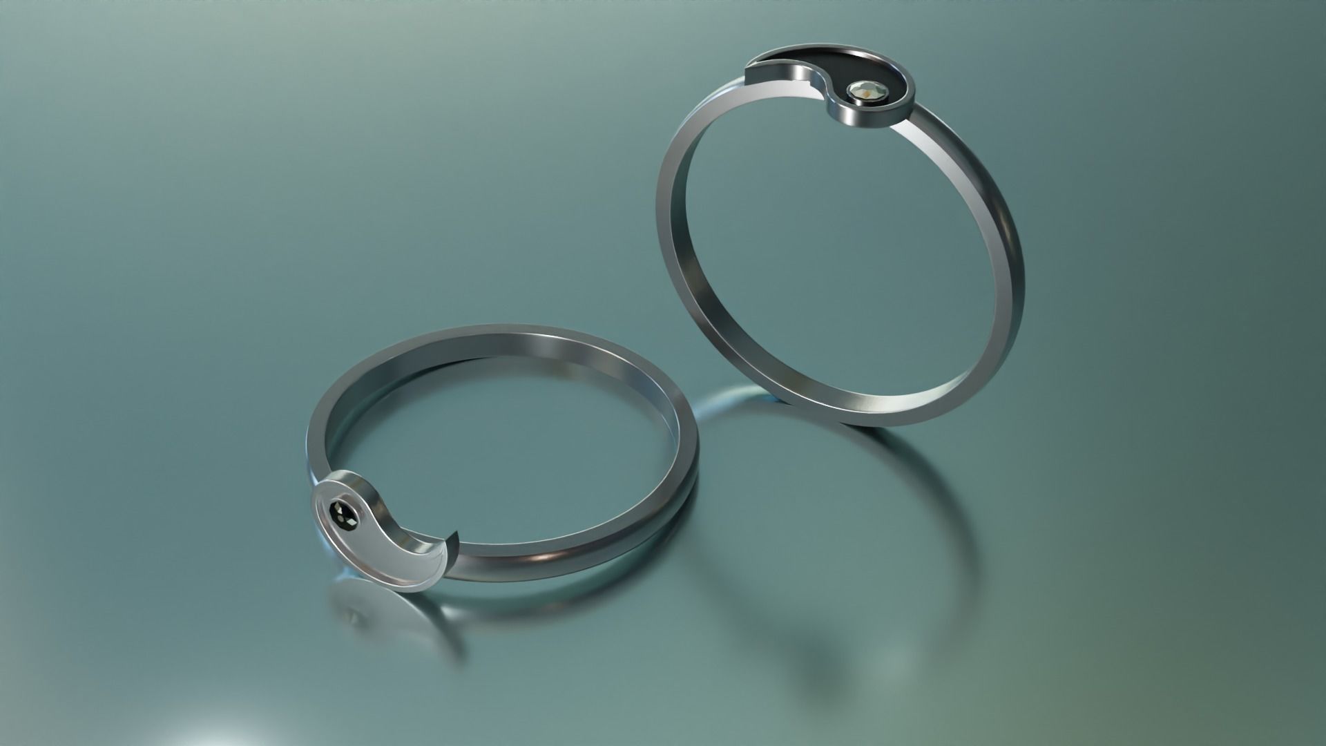 Yin Yang Ring 3D print model_5