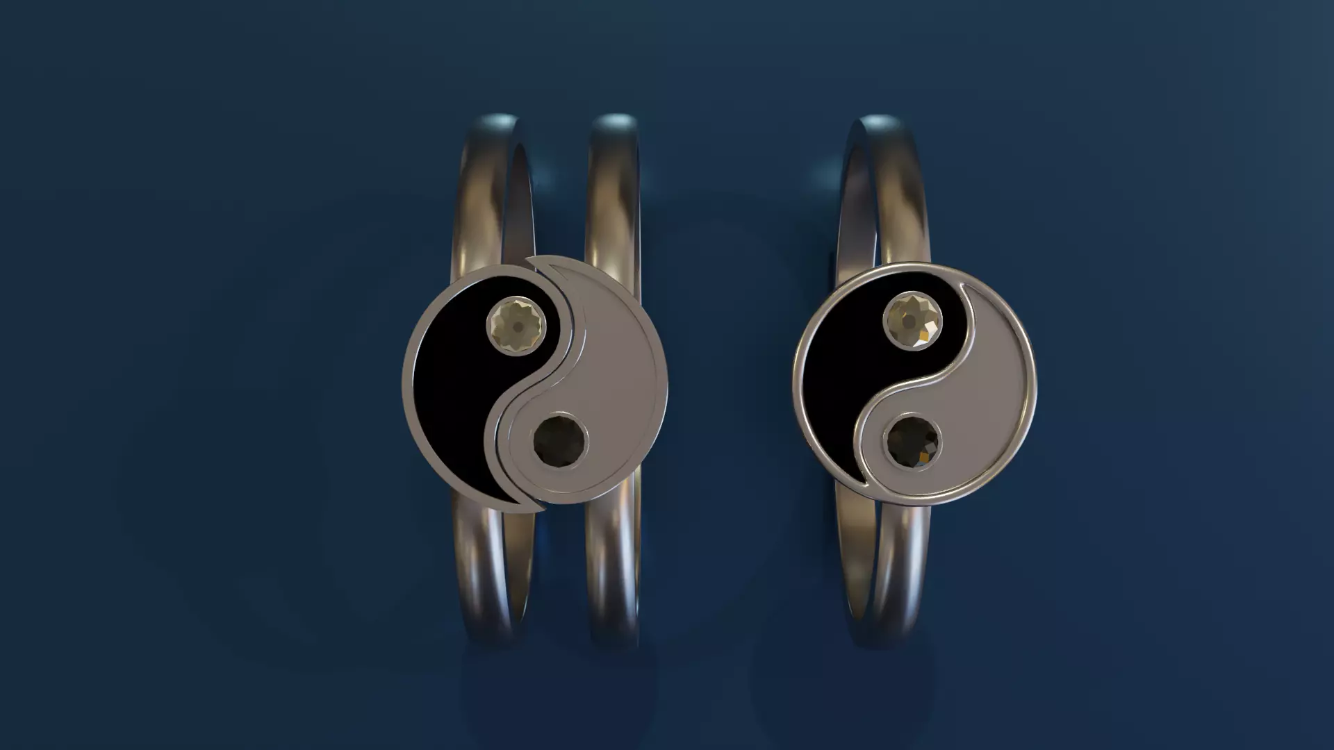 Yin Yang Ring 3D print model_0