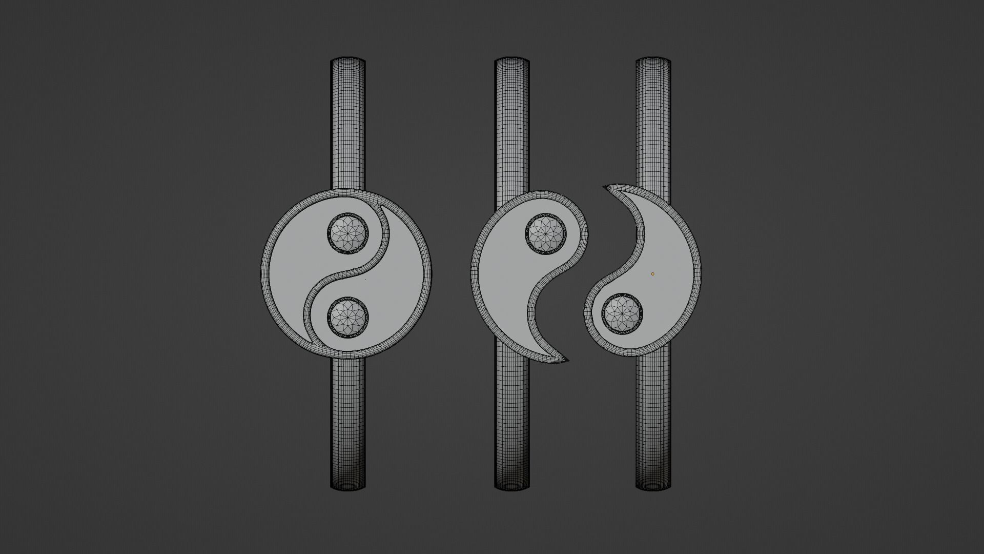 Yin Yang Ring 3D print model_8