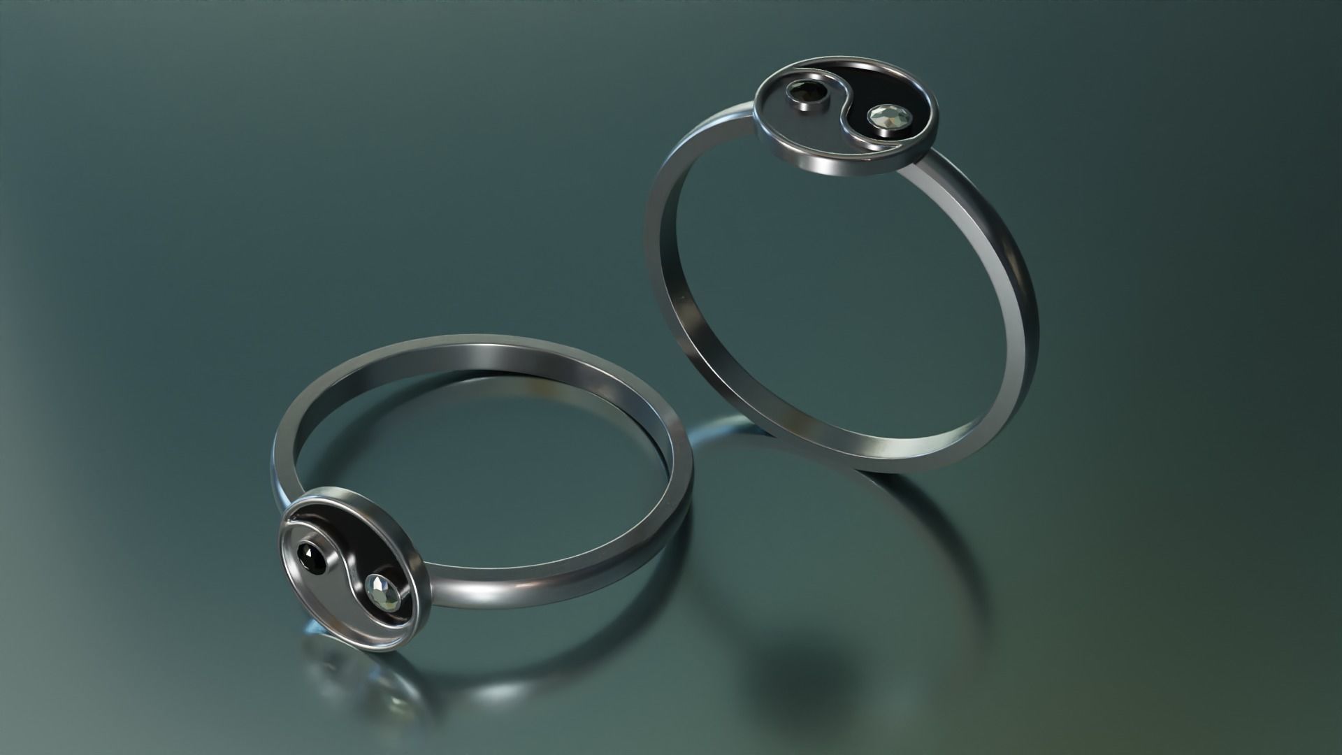 Yin Yang Ring 3D print model_6