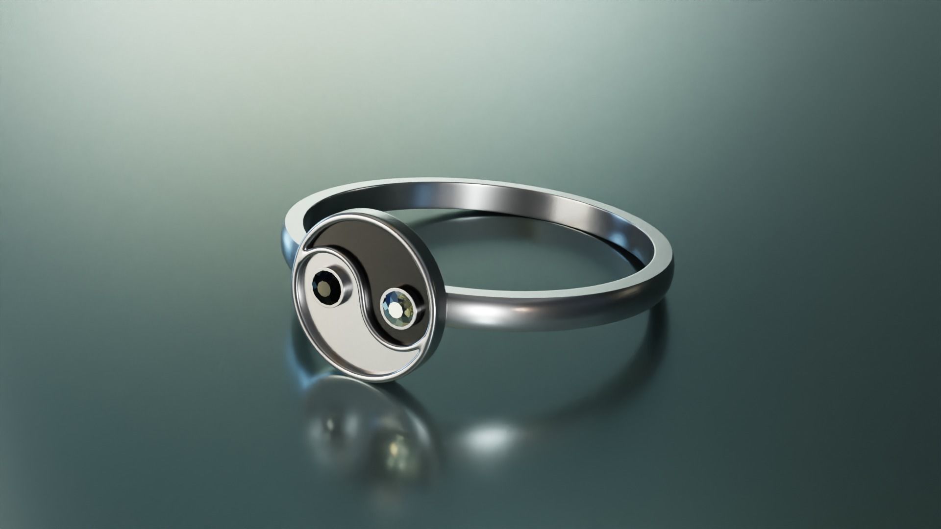 Yin Yang Ring 3D print model_7