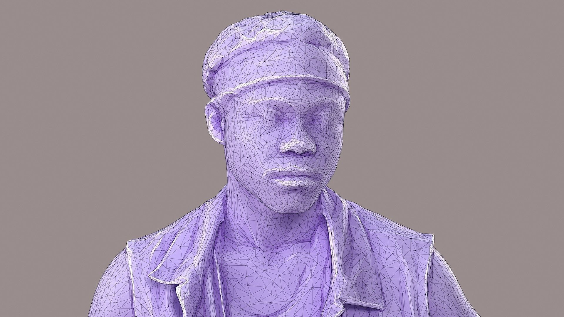 Sitting Man Bandana Clad Denim Rebel  3D model_9