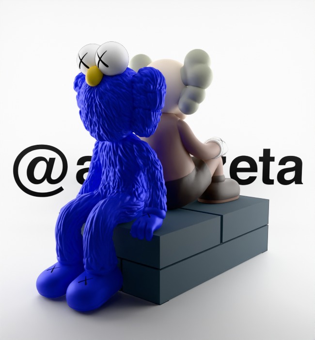 Kaws BFF Seeing x Companion Watching for Print 3D print model_6