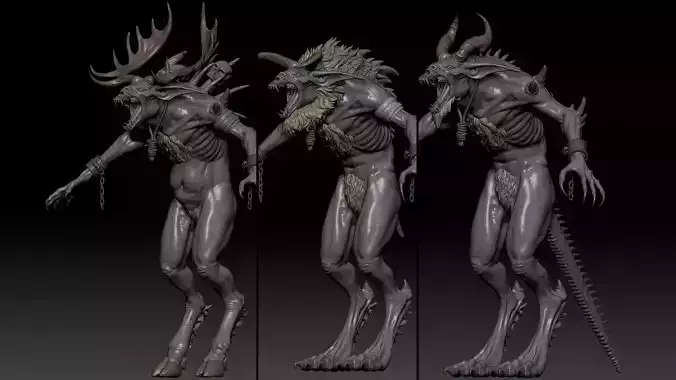 Shadowclaw Beast High Quality Sculpt 3D model