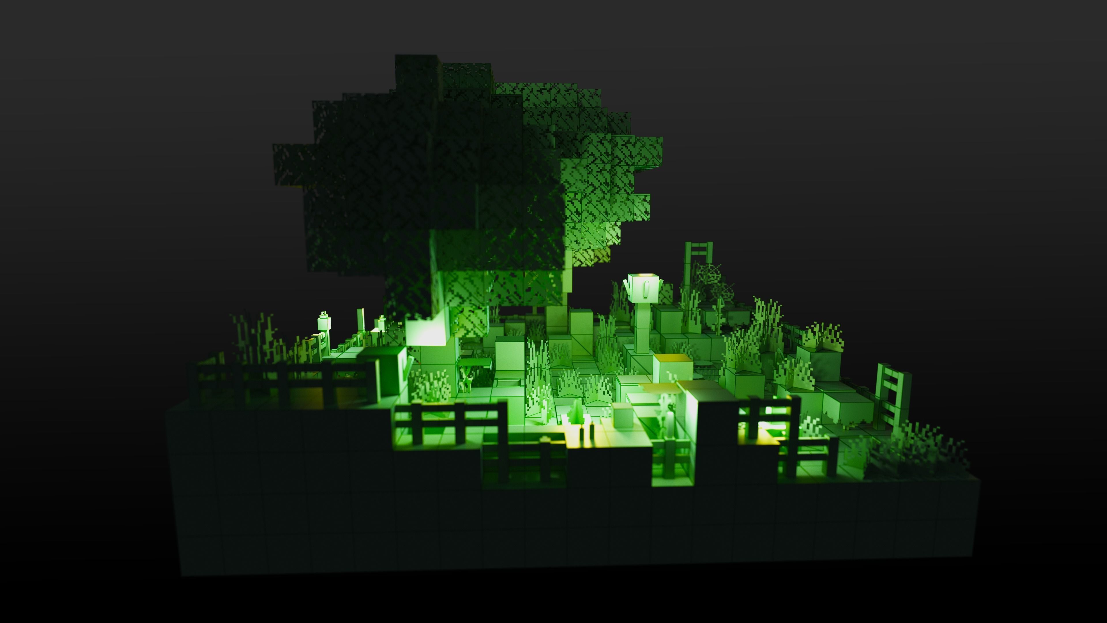 The Travelers Path - A Minecraft Journey Tile Low-poly 3D model_11