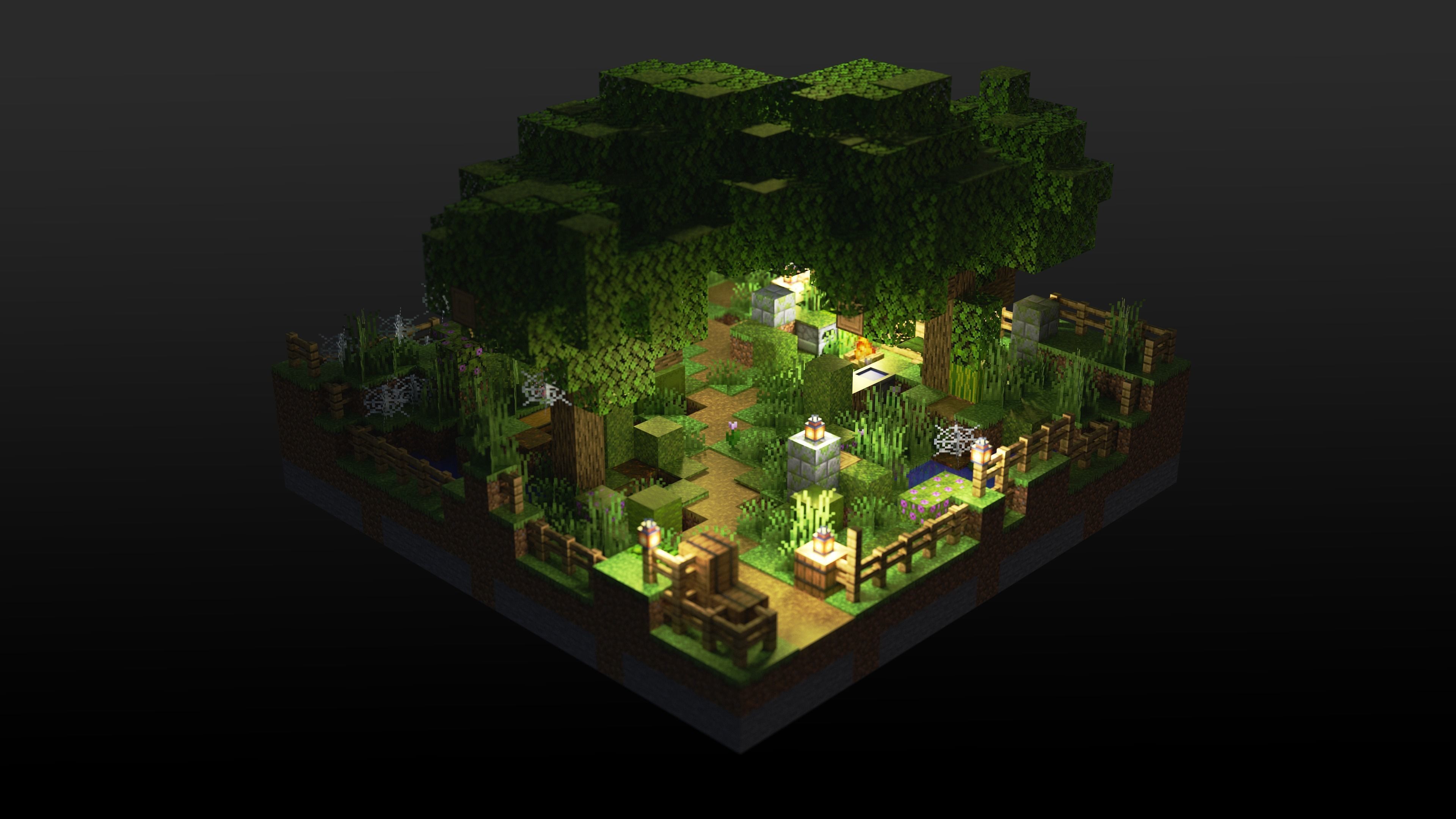 The Travelers Path - A Minecraft Journey Tile Low-poly 3D model_2