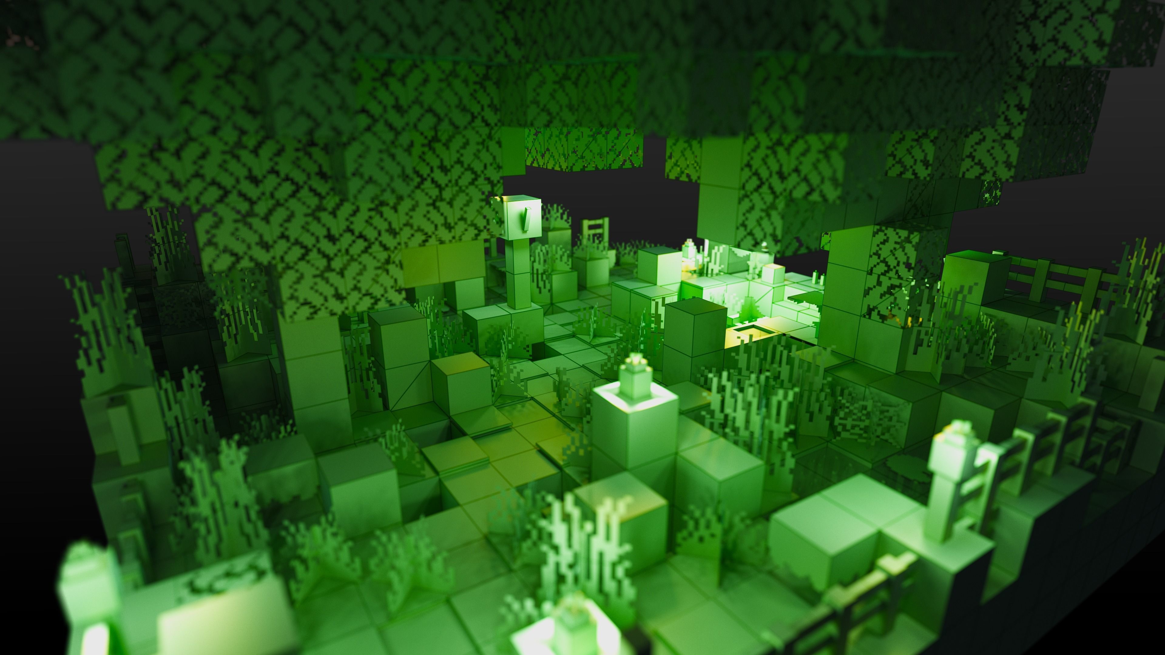 The Travelers Path - A Minecraft Journey Tile Low-poly 3D model_12