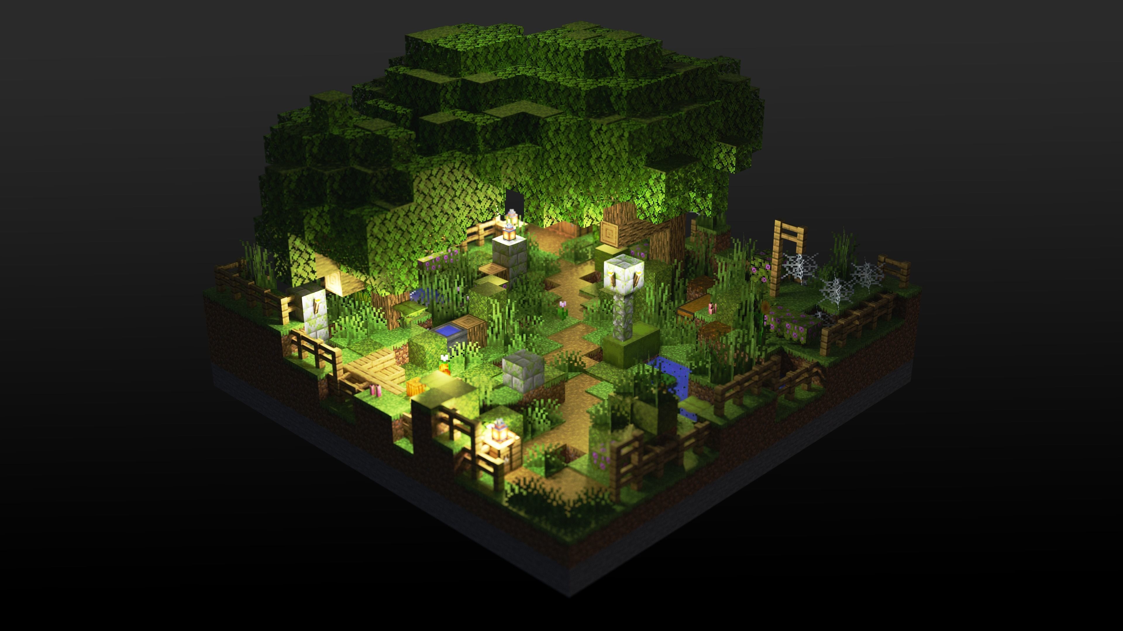 The Travelers Path - A Minecraft Journey Tile Low-poly 3D model_3