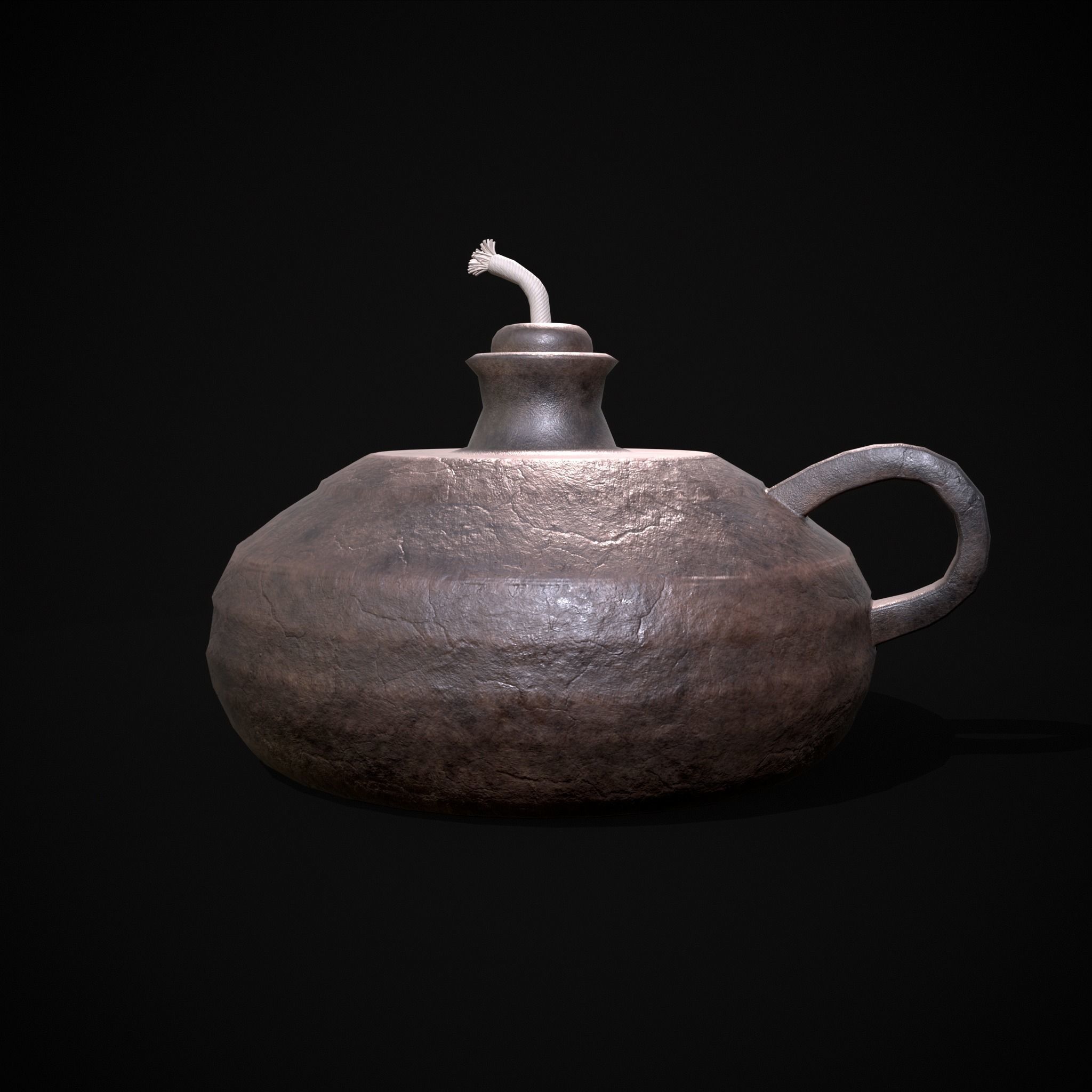 Celtic Oil Lamp Low-poly 3D model_17