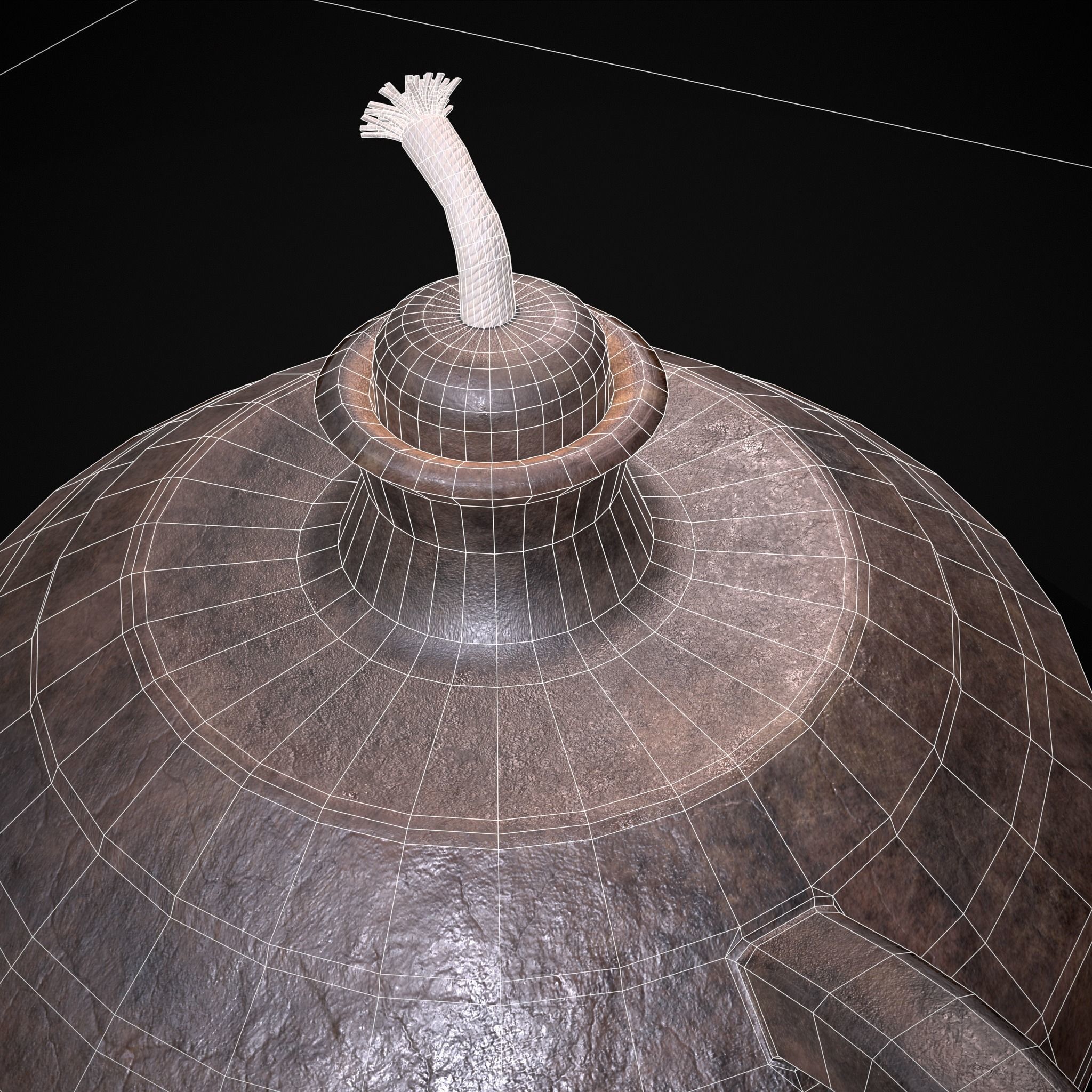 Celtic Oil Lamp Low-poly 3D model_12