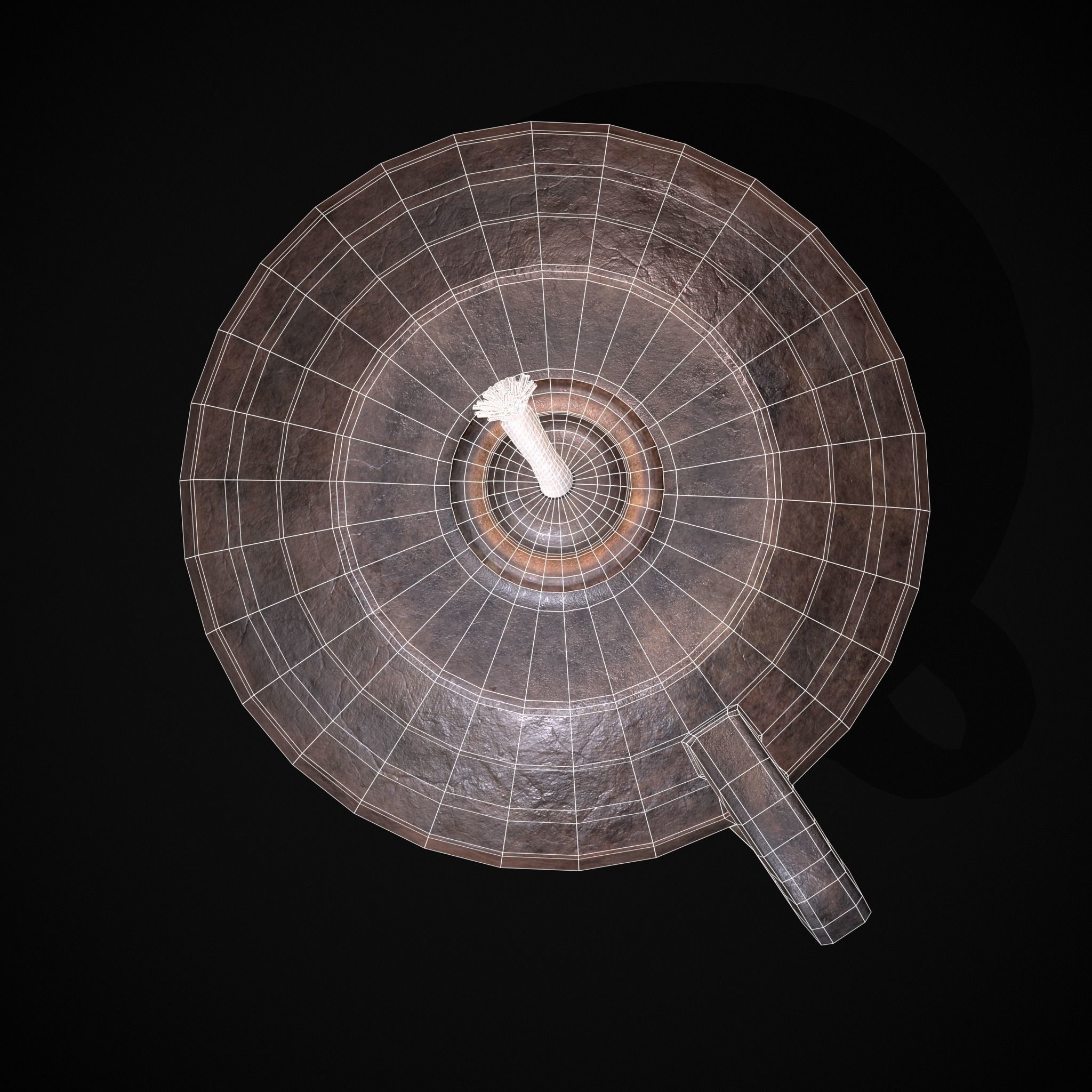 Celtic Oil Lamp Low-poly 3D model_10