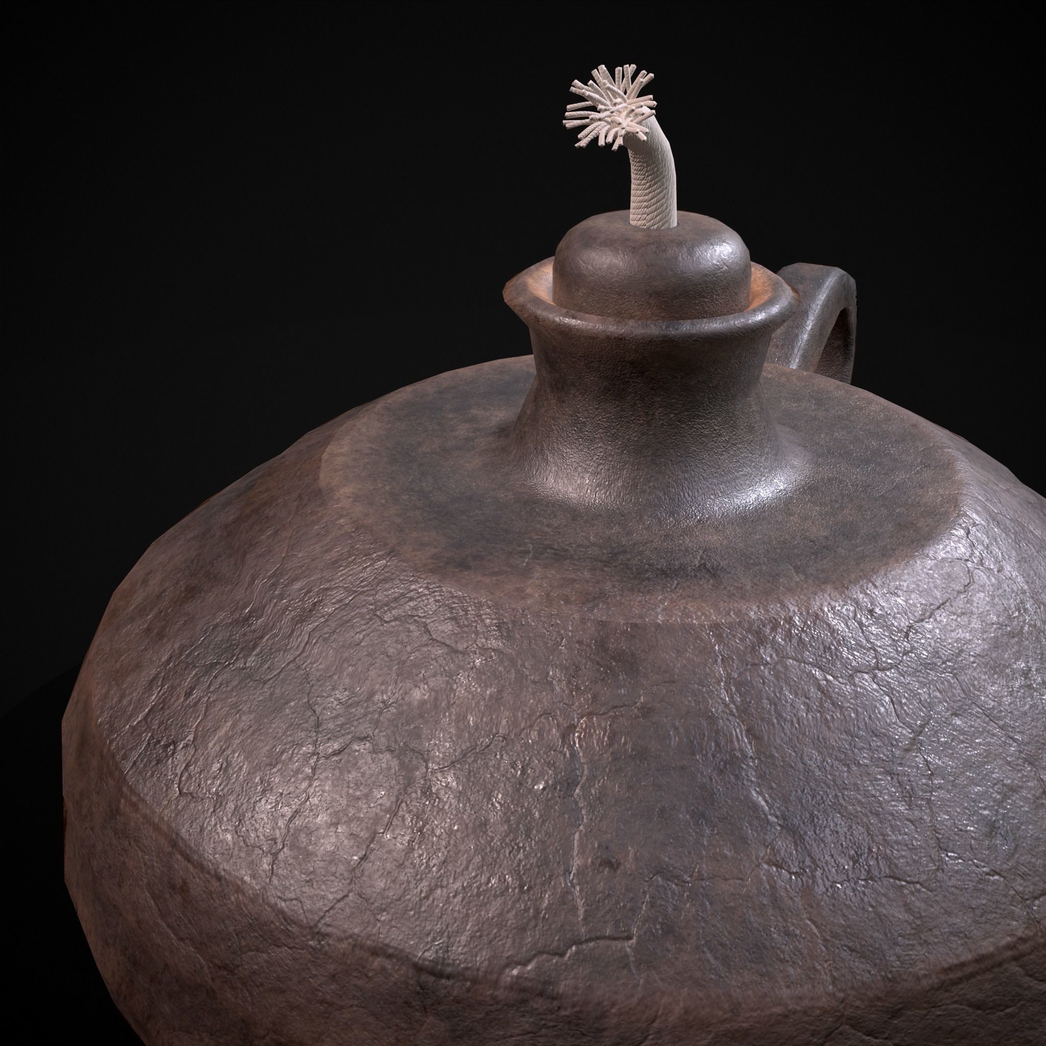 Celtic Oil Lamp Low-poly 3D model_13