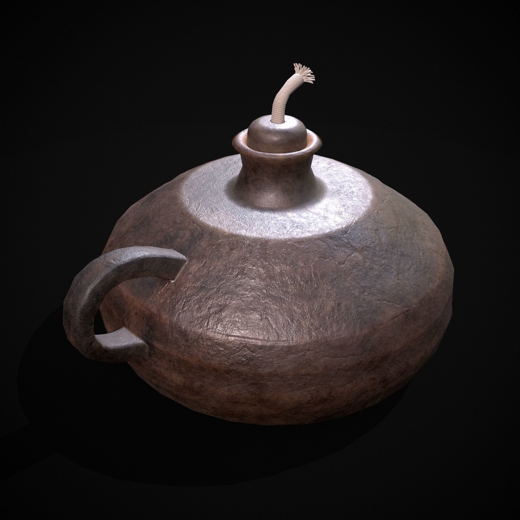 Celtic Oil Lamp Low-poly 3D model_19