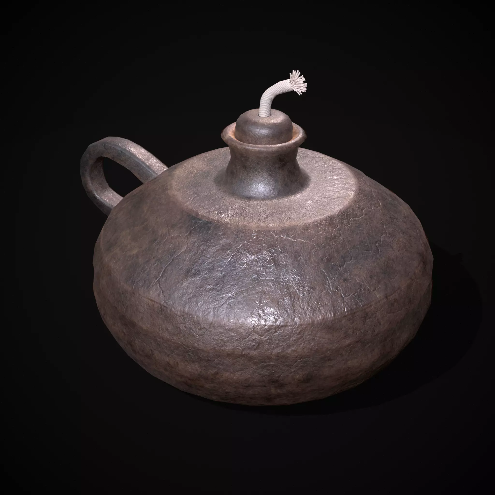 Celtic Oil Lamp Low-poly 3D model_0