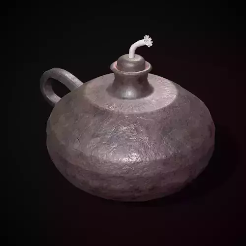 Celtic Oil Lamp Low-poly 3D model