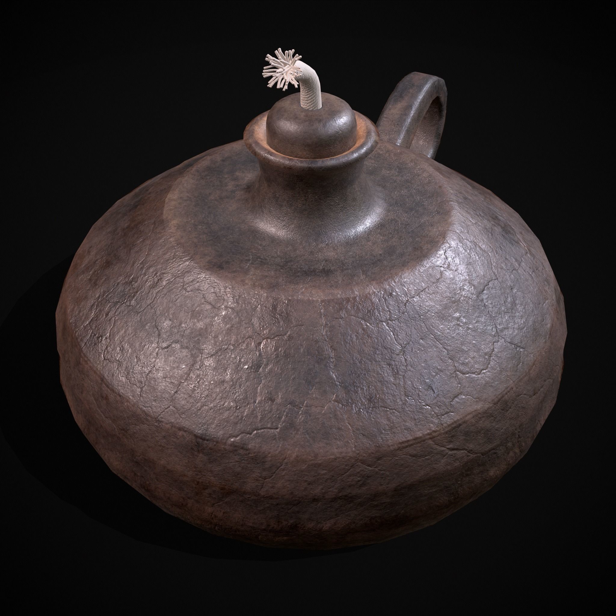 Celtic Oil Lamp Low-poly 3D model_15